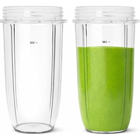 Lot de 2 gobelets de remplacement 24oz compatibles NutriBullet 600w Pro 900w NB-101S NB-201 (1/4)