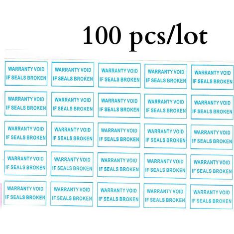 100 pezzi Etichette label adesive sigilli di garanzia 10x20mm (1/4)