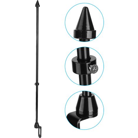 Accessoire universel pour mât de drapeau de moto, fixation sur porte-bagages arrière, noir