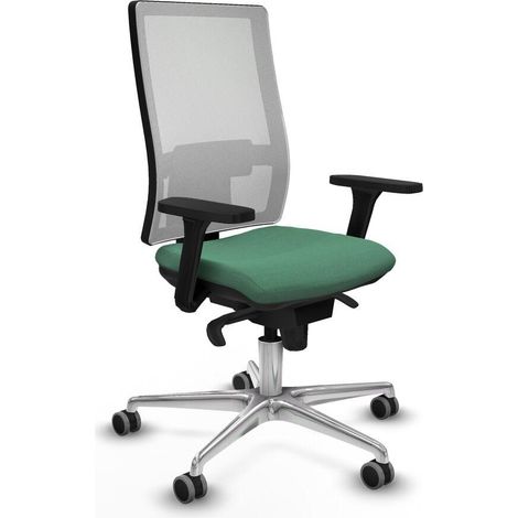 Piqueras y Crespo Chaise de bureau vert émeraude réglable (1/3)