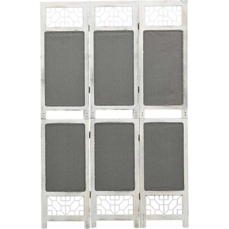 vidaXL Biombo divisor de 3 paneles de tela gris 105x165 cm (1/5)