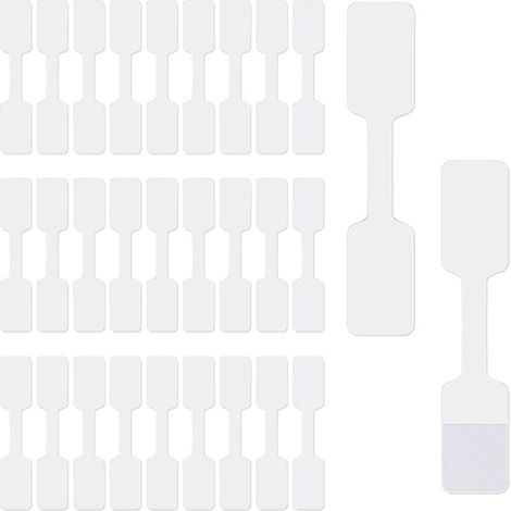 Etiquetas adhesivas para precio de joyería en blanco, etiqueta autoadhesiva para barra rectangular, etiqueta de identificación de precio de collar (200 unidades) (1/5)