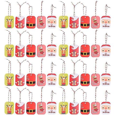 100 étiquettes cadeaux de Noël (1/3)