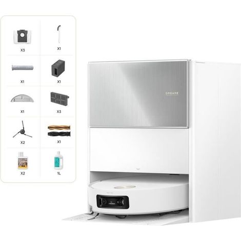 Dreame – Aspirateur robot 30 000 Pa – Nettoyage autonome avec navigation LiDAR – Fonction lavage – Autonomie 2h45 – Capacité 3,2 L