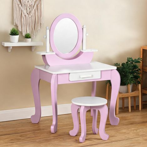 Lit enfant coloris rose en MDF 65,5 x 46 x 93 cm (1/5)