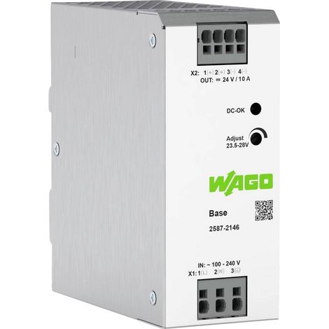 WAGO 2587-2146 Alimentation rail DIN 24 V/DC 10 A 240 W Nbr. de sorties:1 x Contenu 1 pc(s)