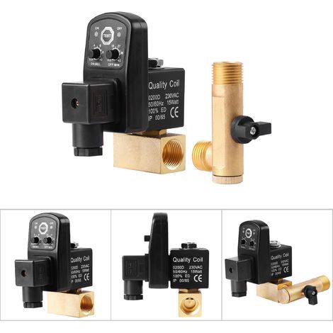 G1/2 DN15 Automatisches elektronisches Kondensatablassventil mit Zeitverzögerung für Luftkompressoren (AC230V) (1/5)