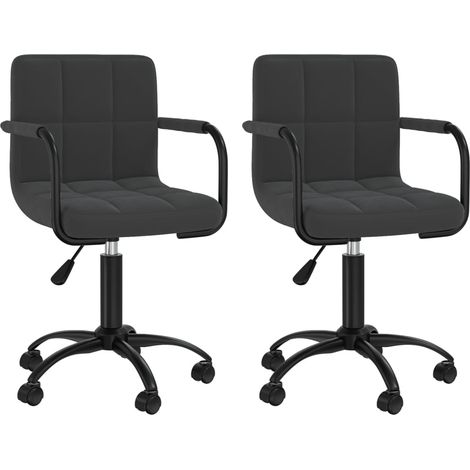 Maison Exclusive - Esszimmerstühle 2 Stk. Drehbar Schwarz Samt