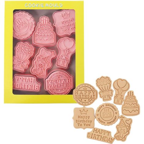 8-teiliges 3D-Dinosaurier-Ausstechförmchen-Set für Kekse, Obst und Gemüse, Geburtstagskuchenform, Handstempel für Gebäck (1/5)