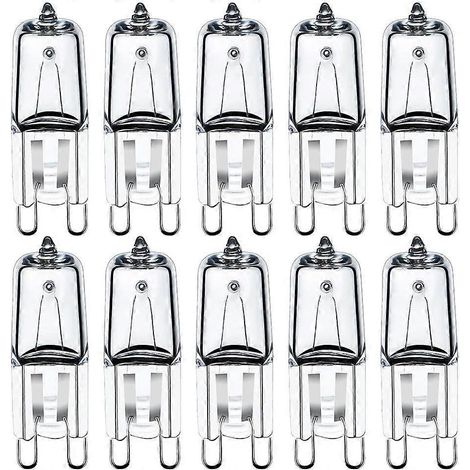 Ampoules halogènes G9 45 W, ampoules G9 à capsule transparente, 230 V, blanc chaud, dimmables, lot de 10 (1/5)