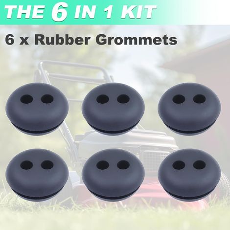 Fuel tank rubber grommets suitable for 2-hole 21 mm (13/16 inch) trimmer and weeder oil plugs (1/4)