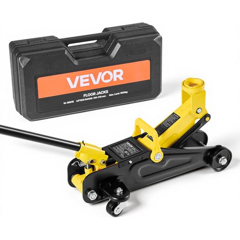 Cric Hydraulique à Profil Bas Capacité 1,5 T, Cric Rouleur en Acier, Plage de Levage 13-31 cm, avec Pompe de Levage Rapide à Piston Unique, pour Lever Voitures de Sport Berlines Entretien Auto (1/5)