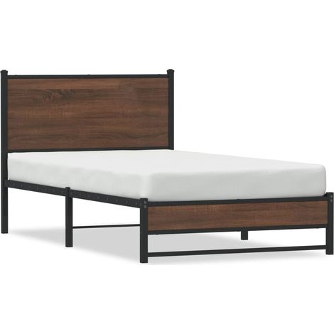 Maison Exclusive - Giroletto senza Materasso in Metallo Rovere Marrone 107x203 cm (1/5)
