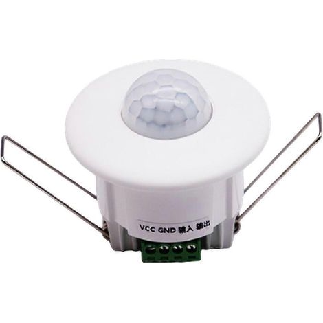 Mini interrupteur silencieux à contact sec 12-24 V avec capteur de mouvement infrarouge intégré pour montage au plafond, compatible avec les interrupteurs à lames souples. (1/4)