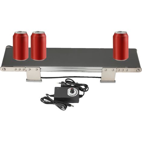 Transportador, cuerpo de aleación de aluminio, soporte de acero inoxidable, longitud 490 mm, ancho 100 mm, entrada de CA 100-240 V (1/5)
