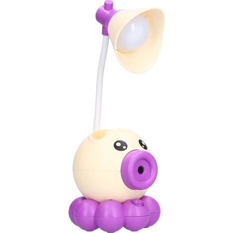 Lampe de bureau LED en forme de pieuvre, pliable, multifonctionnelle, lumière blanche chaude, chargement USB, lampe de bureau mignonne, jaune (1/5)