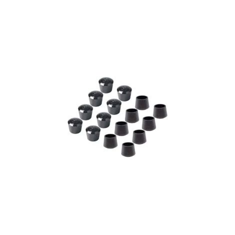 16 Pack de protectores para patas de silla, tapas de goma para patas de silla, diámetro interior: 7/8 pulgadas / 22 mm, color negro - Crezuo (1/4)