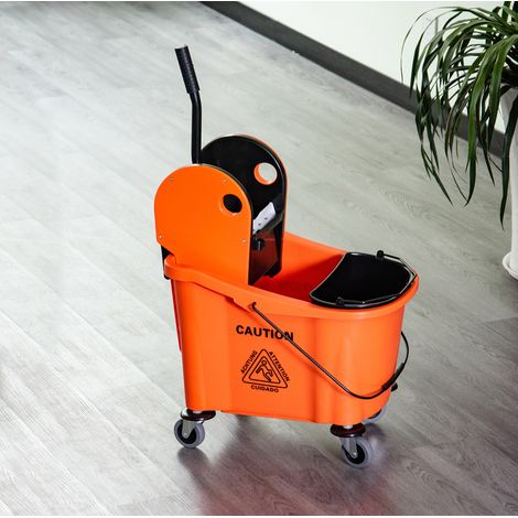 Carrello pulizia 36 L con secchio strizzatore, 54 x 41 x 91,5 cm, arancione DESVIAE (1/4)