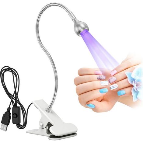 Lampada LED UV, SONGHUI, 3W, USB 5V, braccio flessibile a 360° (1/5)