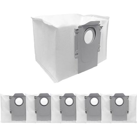 Lot de 6 sacs à poussière de rechange compatibles avec les aspirateurs robots Roborock Q10 S5+, Q10 X5+, Q7 M5+, Q5 Max+, Q5+, S8 Pro Ultra, S8+, Q7 Max+, Q8 Max+, d'une grande capacité de 3 litres. (1/4)