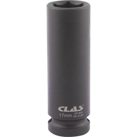 Douille choc 6 pans longue 17mm 1/2" Cr-Mo - OS 3137 - CLAS Equipements (1/2)