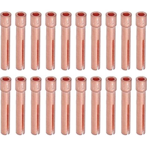 Lot 20 pinces électrode tungstène – 1.6mm – torche TIG QQ150 / WP-9F – orifice (1/4)