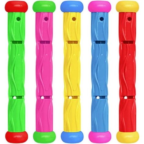 Longziming - Ensemble d'anneaux de plongée - Anneaux sous-marins - Aide à l'entraînement à la natation - Favorise la motricité - Couleurs résistantes au lavage - Plastique non toxique - Idéal pour gag (1/5)