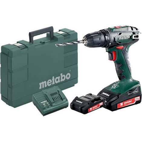 Perceuse-visseuse sans fil 18V avec 2 batteries 2.0Ah – Moteur Brushless – Couple 48Nm pour perforation acier 10mm – Coffret metaBOX 145