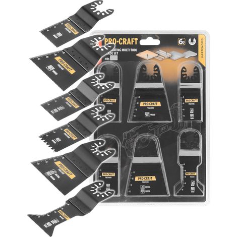 Set di lame universali Procraft MB6, 6 pezzi, per utensili multifunzione oscillanti (1/3)