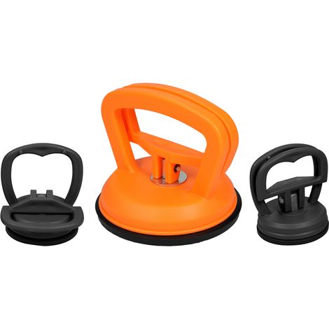 Extracteur de Dent de voiture, Kit d'extracteur de ventouse d'outil de retrait de 3 paquets pour la réparation, verre, carrelage, miroirs, Orange et noir (1/5)