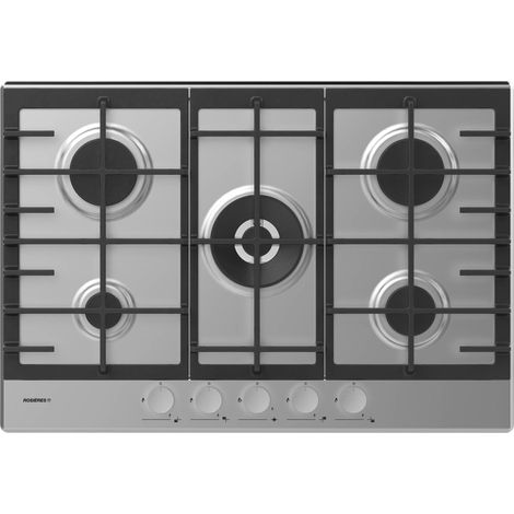 piano cottura a gas 75cm 5 fuochi in acciaio inox - rhg75wmx - rosieres (1/2)