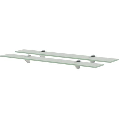 Lot de 2 Étagères murales pour Salon Bureau Chambre Verre 70 x 20 cm 8 mm -BV55911 (1/5)