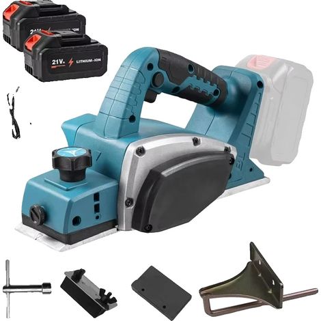 Raboteuse Électrique, Moteur Sans Balais, Profondeur de Coupe Réglable, Avec batterie 2X (1/2)