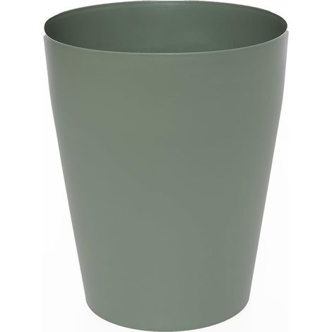 Kunststoff-Abfalleimer, ideal für Kinderzimmer, Büro oder Küche 26,5 cm hoch, 12 Liter Fassungsvermögen, olivgrün (1/4)