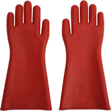 Gants Isolants Électriques 10000V en Caoutchouc Naturel pour Électriciens Haute Tension