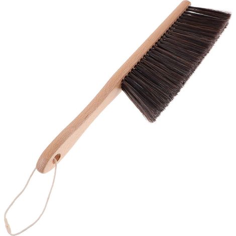 Brosse de nettoyage à manche en bois et poils doux pour dépoussiérer le lit, le canapé et les tapis – Balai à main multifonctionnel pour le nettoyage des tissus d'ameublement et des espaces à la maiso (1/5)