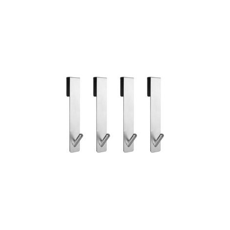 4 Pièces Crochets Porte Serviette Paroi de Douche Verre Acier Inoxydable, Support Serviette Salle de Bain Sans Percer pour Cabine de Douche 6-12 mm d'Épaisseur，Porte Peignoir Acier Inoxydable B