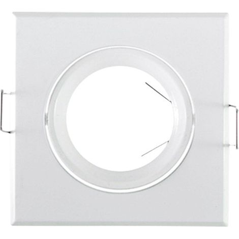 Support plafond carré orientable blanc 84 x 84 mm Miidex Lighting®