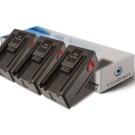 Lot de 3 batteries pour Gardena EasyCut 42 taille-haies 1500mAh 18V (1/2)