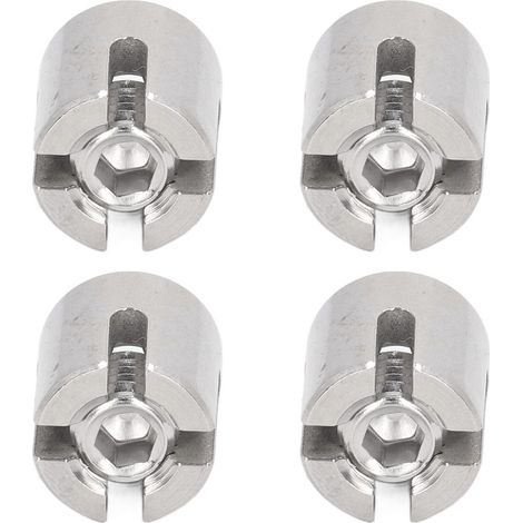 Lot de 10 serre-câbles croisés en acier inoxydable 316, filetage M10, pour câbles de 3 mm et moins. (1/5)