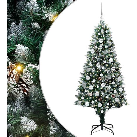 Árbol de Navidad artificial Verde 180 cm PVC y Acero y Plástico vidaXL (1/5)