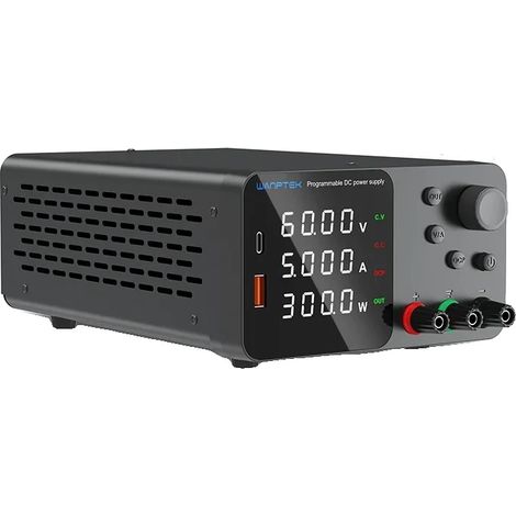 Fuente de alimentación de CC, voltaje ajustable, pantalla de alta precisión, TPS605 60V 5A (1/2)