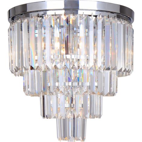 Zumaline AMEDEO Deckenleuchte, Chrom, Glas, 5x E14