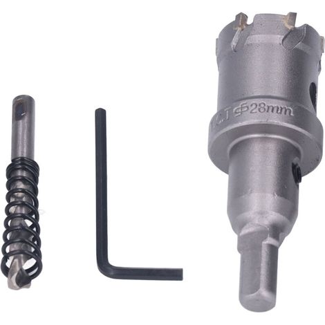 Scie Cloche en Carbure Foret Zestaw Foret épais Alliage Dur 45 Kit en Acier 28Mm Perceuse Foret Scies Cloche (28mm) (1/5)