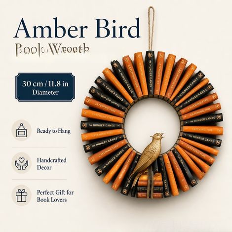 New Decorative Book Door Wreath, 30x30cm - Book-shaped wreath - D