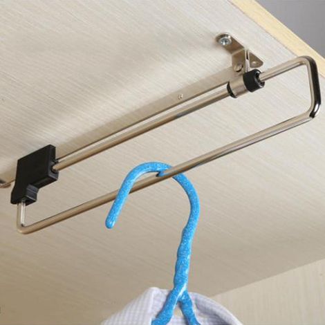 Tringle à vêtements télescopique coulissante pour magasins, dressings, cuisines, salles de bains, bricolage, 250 mm