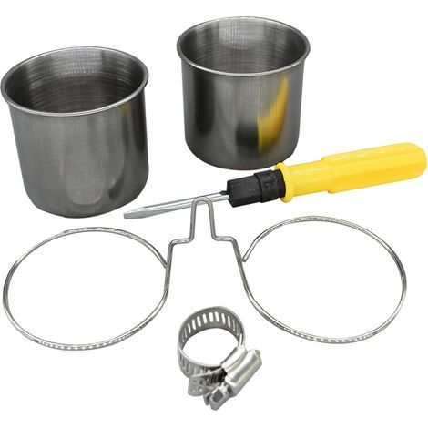 Cage Pour Oiseaux - Bol Alimentaire En Acier Inoxydable - Support Vertical Pour Perroquets Et Autres Oiseaux - Lot De 1 (1/5)