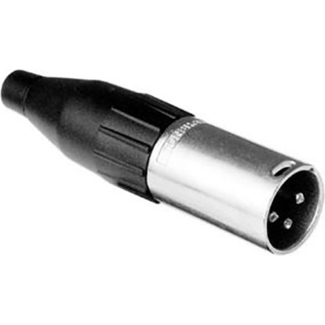 Amphenol AC3M XLR-Steckverbinder Stecker, gerade Polzahl: 3 Schwarz, Silber 1 St.