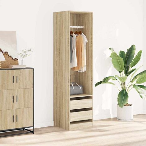 vidaXL Armario cajones contrachapada color roble sonoma 50x50x200 cm (1/5)