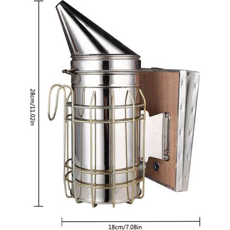 Set di 8 utensili per apicoltura - Affumicatore in acciaio - Affumicatore grande - Accessori per apicoltura - Multicolore (1/4)